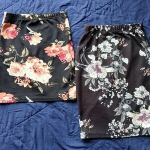 Floral Print Girls Sz 9 Skirt Set
